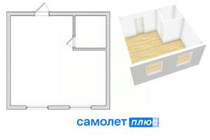 Студия квартира, вторичка, 25м2, 2/2 этаж