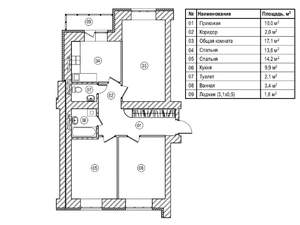 3-к квартира, вторичка, 74м2, 2/12 этаж