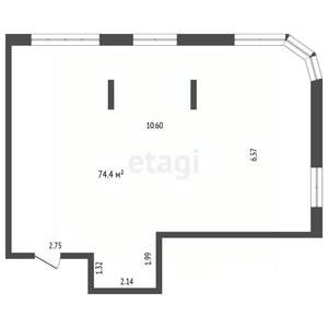 3-к квартира, вторичка, 74м2, 3/15 этаж