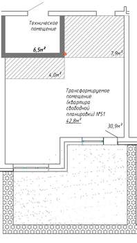 2-к квартира, вторичка, 43м2, 1/8 этаж