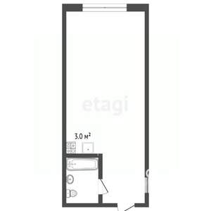 Студия квартира, вторичка, 25м2, 4/9 этаж