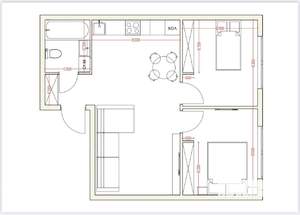 3-к квартира, вторичка, 52м2, 3/17 этаж
