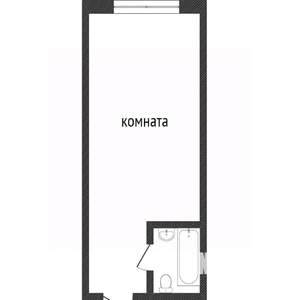 Студия квартира, вторичка, 14м2, 1/5 этаж