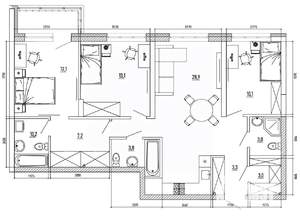 4-к квартира, вторичка, 99м2, 2/8 этаж