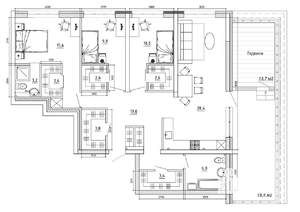 3-к квартира, вторичка, 141м2, 7/8 этаж