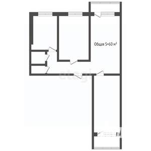 3-к квартира, вторичка, 60м2, 4/10 этаж
