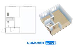 1-к квартира, вторичка, 33м2, 2/5 этаж