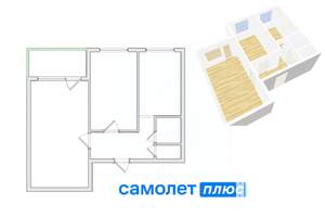 2-к квартира, вторичка, 44м2, 9/9 этаж