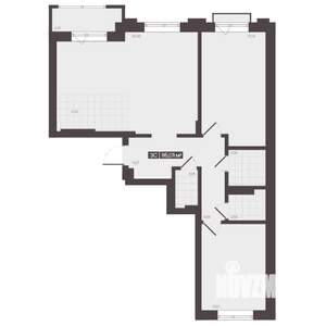 3-к квартира, строящийся дом, 85м2, 2/9 этаж