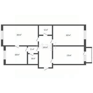 3-к квартира, вторичка, 85м2, 2/5 этаж