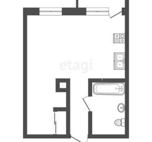 1-к квартира, вторичка, 34м2, 14/14 этаж