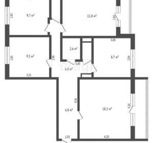 4-к квартира, вторичка, 78м2, 7/9 этаж