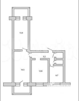 3-к квартира, вторичка, 60м2, 2/9 этаж