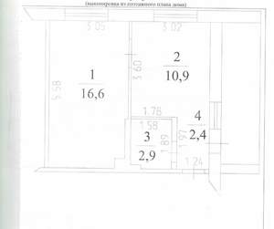 1-к квартира, вторичка, 42м2, 5/9 этаж