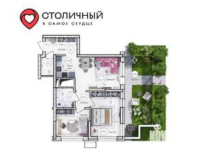 3-к квартира, вторичка, 69м2, 2/25 этаж