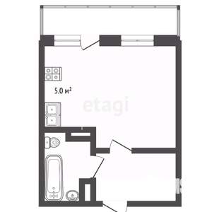 Студия квартира, вторичка, 25м2, 1/9 этаж