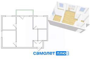 3-к квартира, вторичка, 42м2, 3/5 этаж
