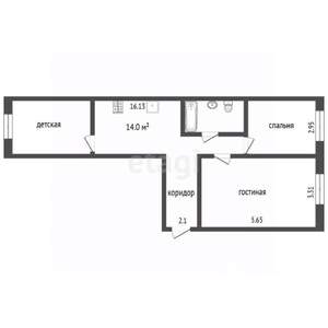 3-к квартира, вторичка, 73м2, 7/13 этаж