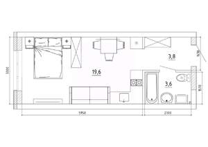 1-к квартира, вторичка, 28м2, 2/8 этаж