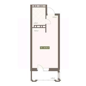 Студия квартира, вторичка, 28м2, 5/16 этаж