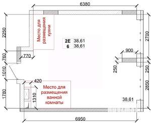 2-к квартира, строящийся дом, 39м2, 7/15 этаж