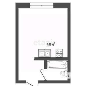 Студия квартира, вторичка, 17м2, 9/9 этаж