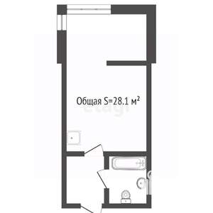 1-к квартира, вторичка, 28м2, 5/7 этаж