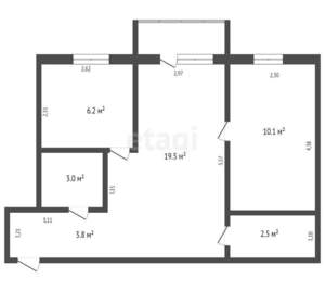 2-к квартира, вторичка, 45м2, 5/5 этаж