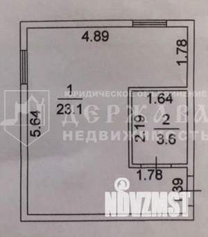 1-к квартира, вторичка, 27м2, 2/3 этаж