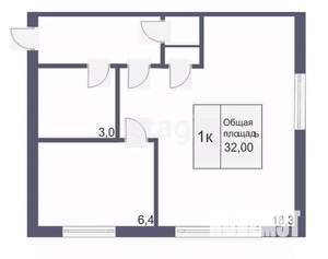 1-к квартира, вторичка, 40м2, 9/10 этаж
