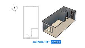 1-к квартира, вторичка, 23м2, 7/9 этаж