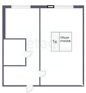 1-к квартира, вторичка, 31м2, 2/5 этаж