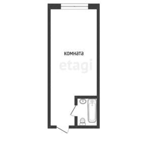 1-к квартира, вторичка, 23м2, 8/9 этаж