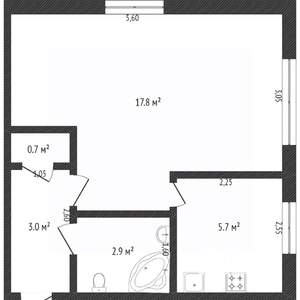 1-к квартира, вторичка, 30м2, 1/5 этаж