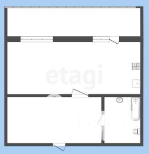 1-к квартира, вторичка, 33м2, 1/16 этаж