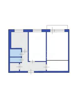 2-к квартира, вторичка, 44м2, 5/5 этаж