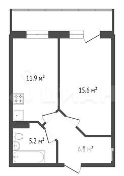 1-к квартира, вторичка, 41м2, 10/10 этаж