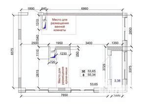 3-к квартира, вторичка, 55м2, 1/15 этаж