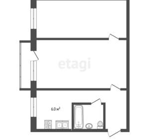 2-к квартира, вторичка, 47м2, 5/5 этаж