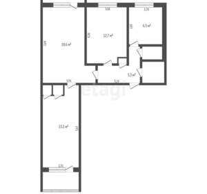 3-к квартира, вторичка, 61м2, 4/9 этаж