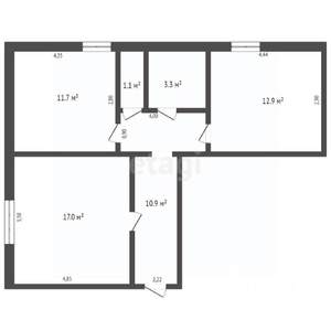 2-к квартира, вторичка, 58м2, 3/4 этаж