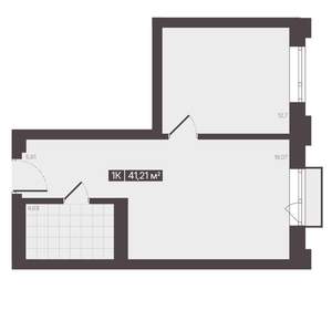 1-к квартира, вторичка, 41м2, 4/16 этаж
