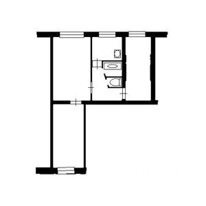 2-к квартира, вторичка, 50м2, 3/5 этаж
