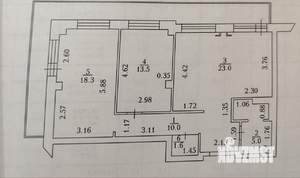 3-к квартира, вторичка, 72м2, 12/16 этаж