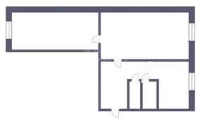 2-к квартира, вторичка, 45м2, 1/5 этаж