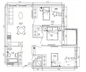 3-к квартира, вторичка, 86м2, 12/15 этаж