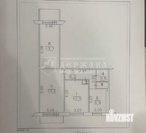 3-к квартира, вторичка, 61м2, 6/9 этаж