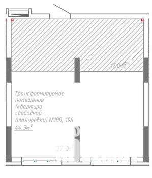 2-к квартира, вторичка, 44м2, 5/8 этаж