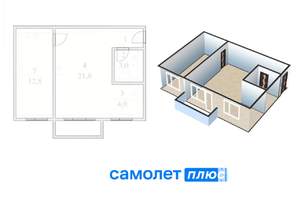 2-к квартира, вторичка, 44м2, 5/5 этаж