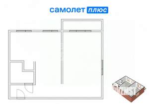 2-к квартира, вторичка, 41м2, 2/5 этаж